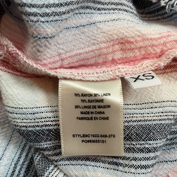 NEW Cloth‎ & Stone Striped Linen Shirt Dress XS - Picture 6 of 7